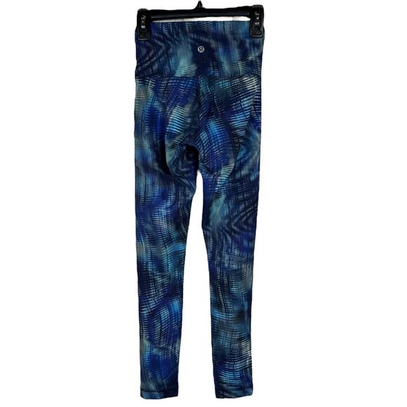 Lululemon SZ 2 Wunder Train 25" Crop Tight Abstract Hi-Rise Pocket Quick-Dry New - Picture 3 of 8